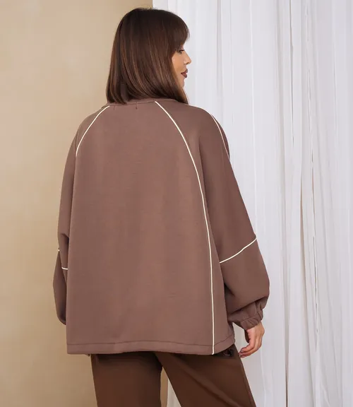 Толстовка #КТ536, капучино