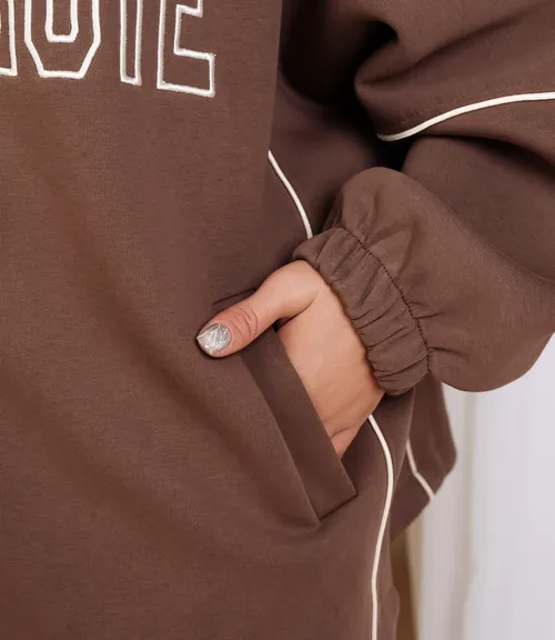 Толстовка #КТ536, капучино