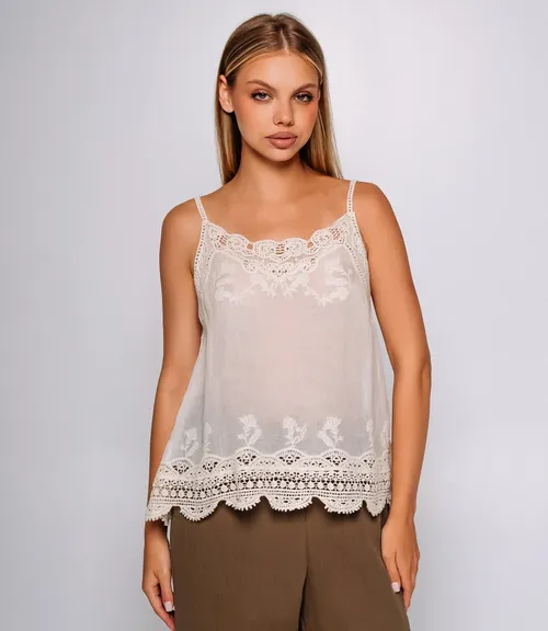 Топ #КТ910 (3), светло-бежевый