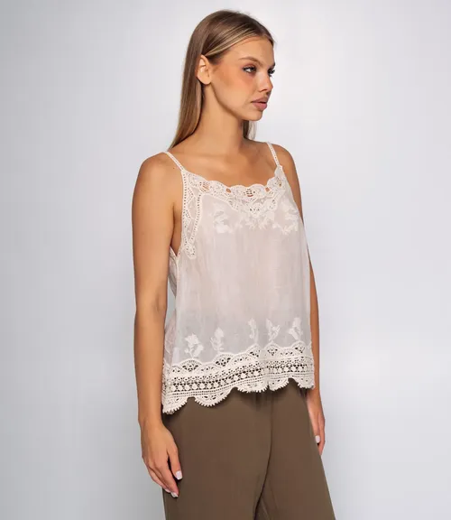 Топ #КТ910 (3), светло-бежевый