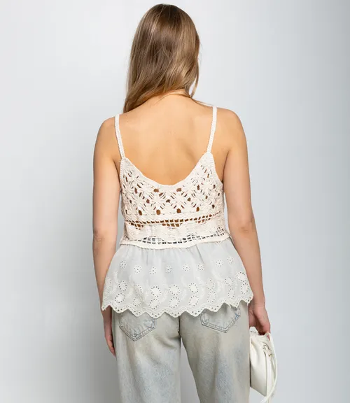 Топ #КТ508 (5), светло-бежевый