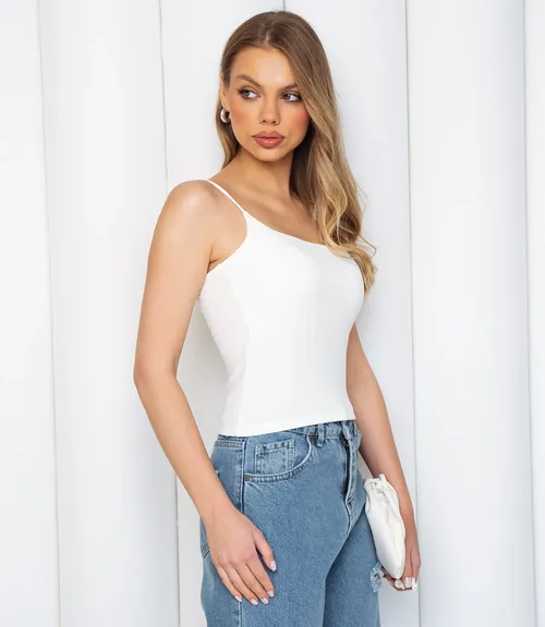 Топ #КТ55567, белый