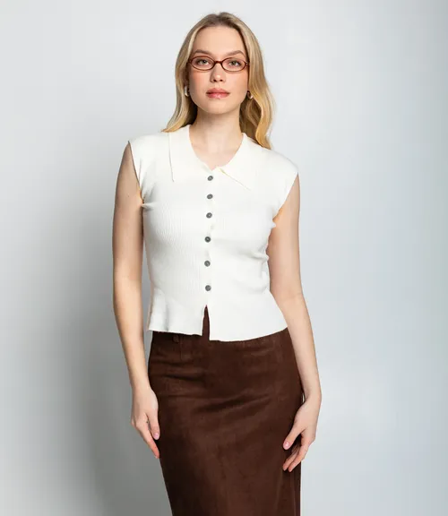 Топ #КТ060 (1), кремовый