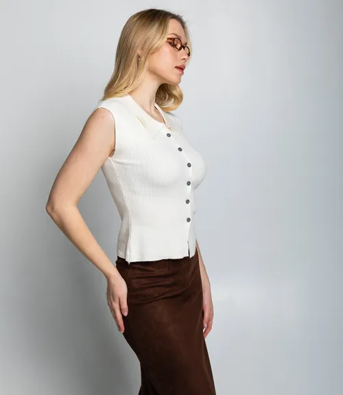 Топ #КТ060 (1), кремовый