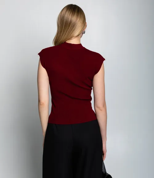 Футболка #КТ082 (1), бордовый