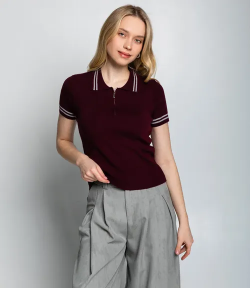 Футболка #КТ8168, тёмно-бордовый