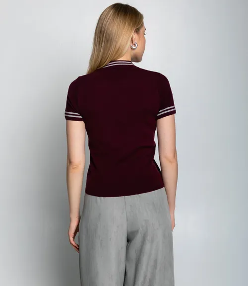 Футболка #КТ8168, тёмно-бордовый