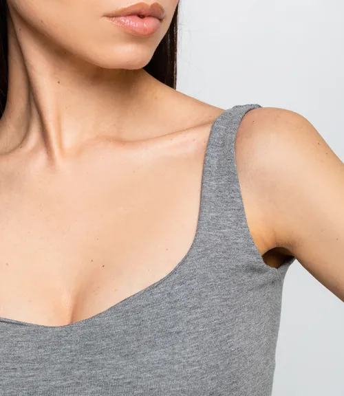 Топ #КТ323 (5), серый меланж