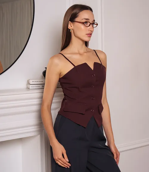 Топ #КТ5551, бордовый