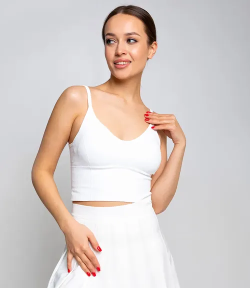 Топ #КТН838, белый - фото 1