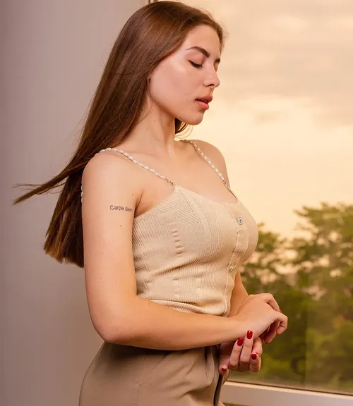 Топ #КТВ159, бежевый - фото 4