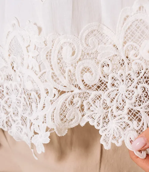 Блуза #КТ2550 (1), кремовый