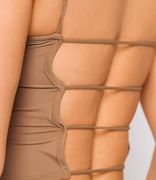 Топ #КТ260 (3), тёмно-бежевый