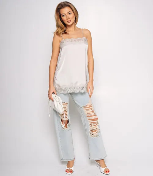 Топ #КТ6742 (1), бежево-серый