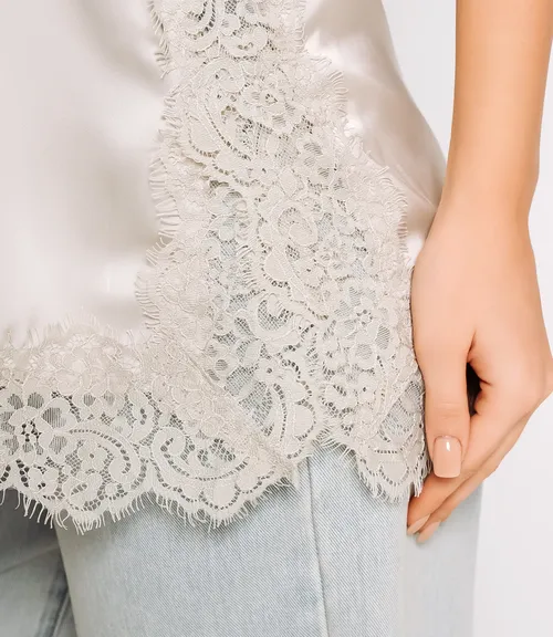 Топ #КТ6742 (1), бежево-серый