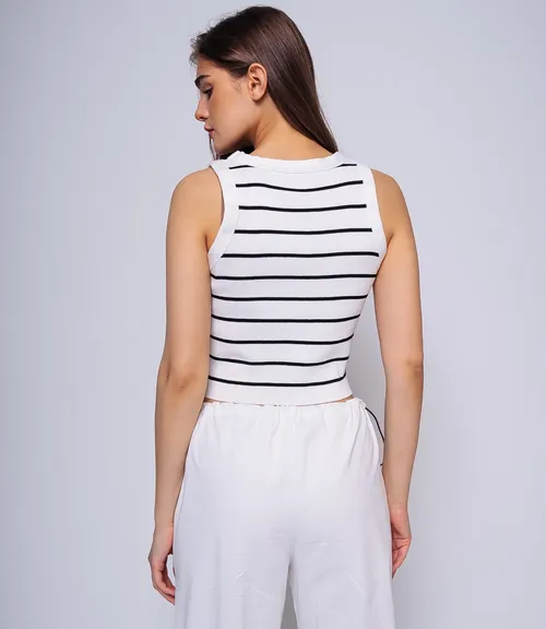 Майка #КТ0862, белый,чёрный