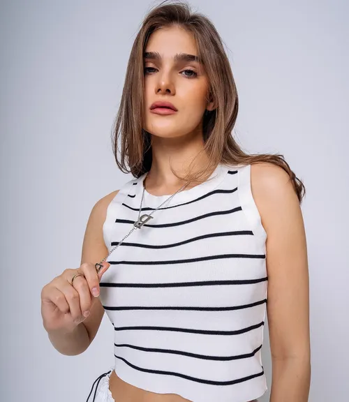 Майка #КТ0862, белый,чёрный