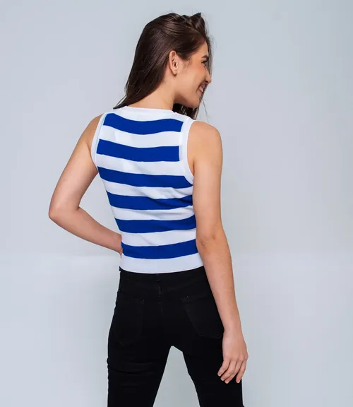 Майка #БШ1339, синий - фото 3