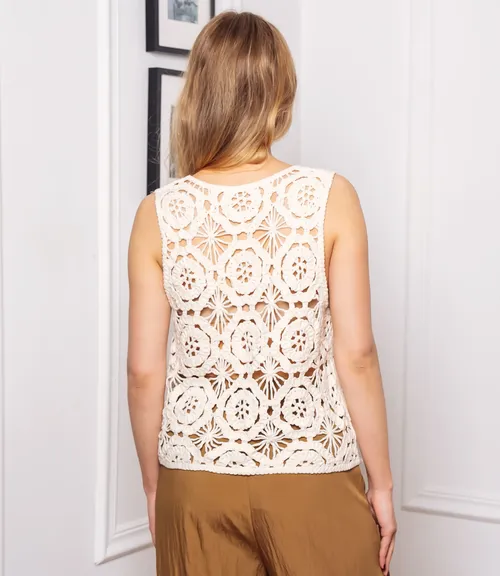 Топ #КТ601 (16), светло-бежевый