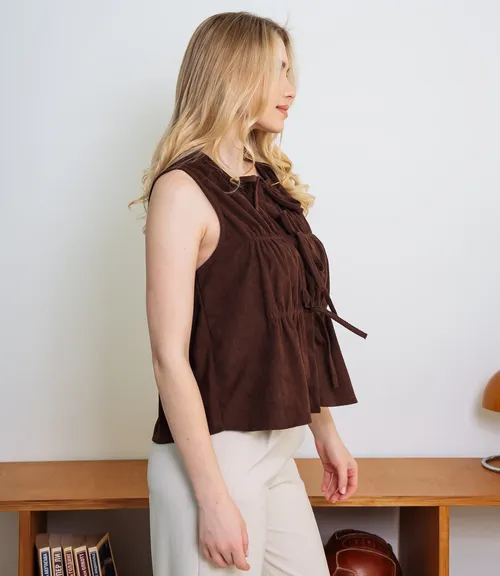 Топ #КТ73601, шоколадный
