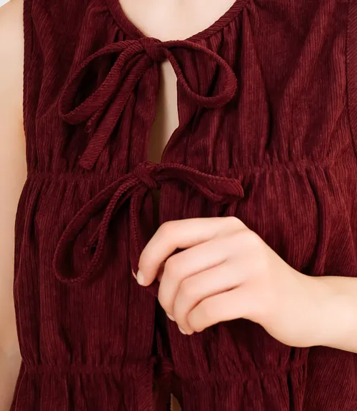 Топ #КТ73601, бордовый