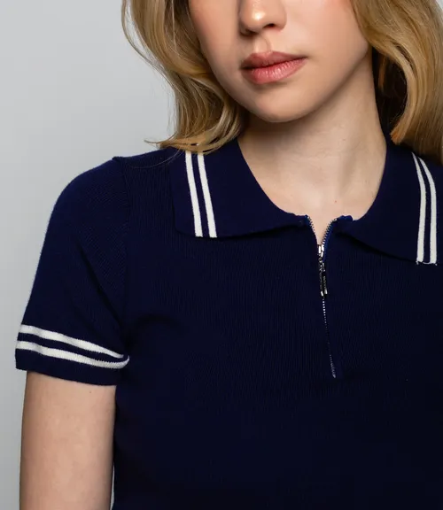 Футболка #КТ8168, тёмно-синий