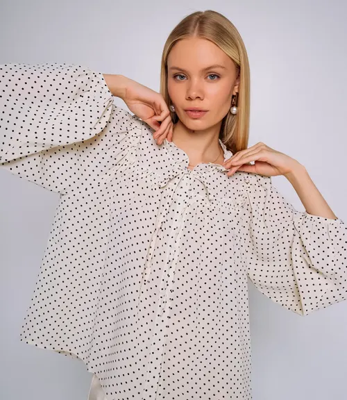 Блуза #БШ2555, молочный