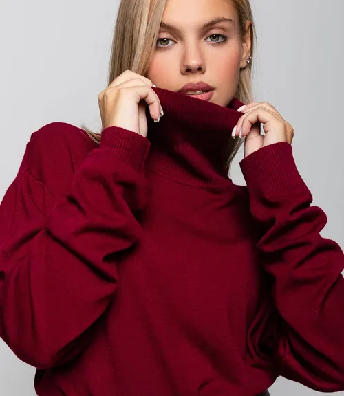 Водолазка #ОКТ08, бордовый