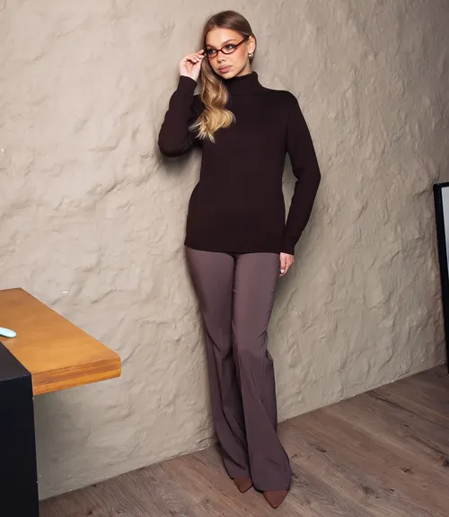 Водолазка #КТ881 (7), шоколадный 