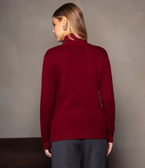 Водолазка #КТ881 (7), бордовый 