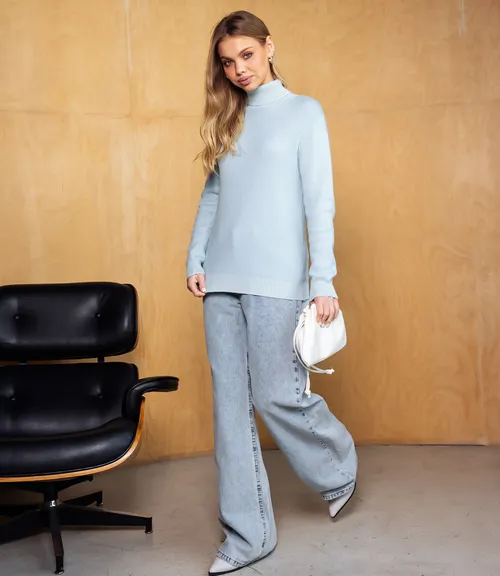 Водолазка #КТ881 (7), светло-голубой 