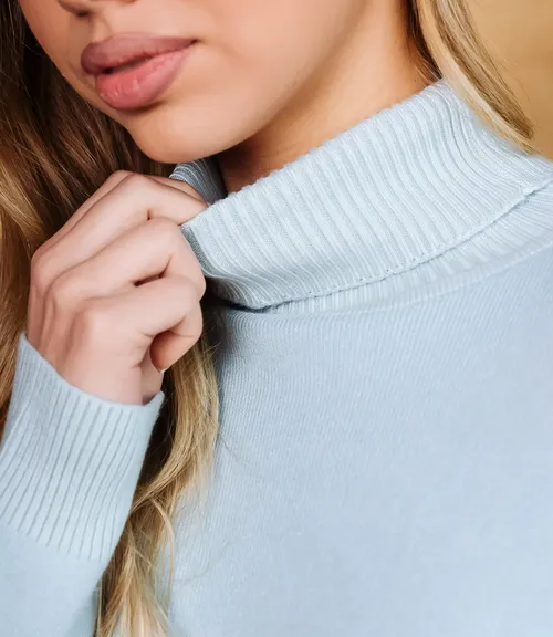 Водолазка #КТ881 (7), светло-голубой 