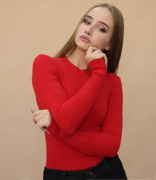 Водолазка #02***, красный - фото 1
