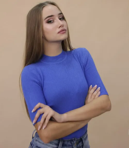 Водолазка #01*****, голубой - фото 2