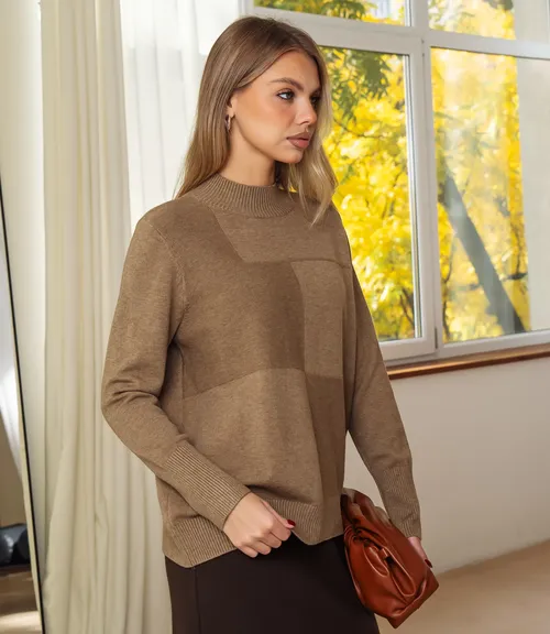 Водолазка #КТ7009 (1), тёмно-бежевый