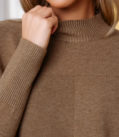 Водолазка #КТ7009 (1), тёмно-бежевый
