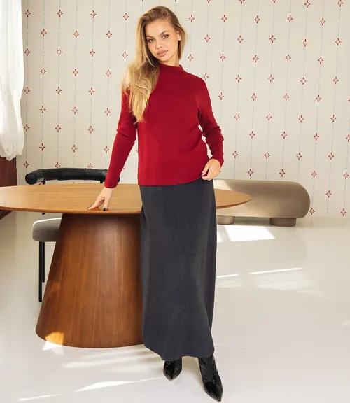 Водолазка #КТ8818 (2), бордовый