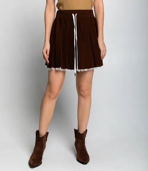 Юбка #КТ622 (4), шоколадный