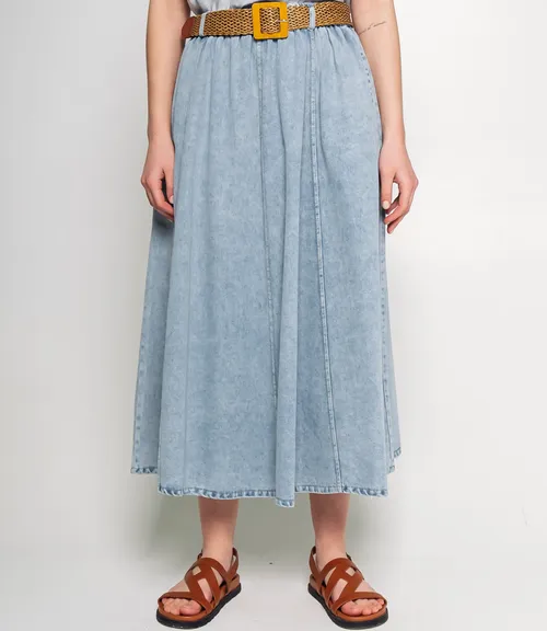 Джинсовая юбка #КТ2666 (1), голубой