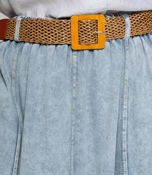 Джинсовая юбка #КТ2666 (1), голубой