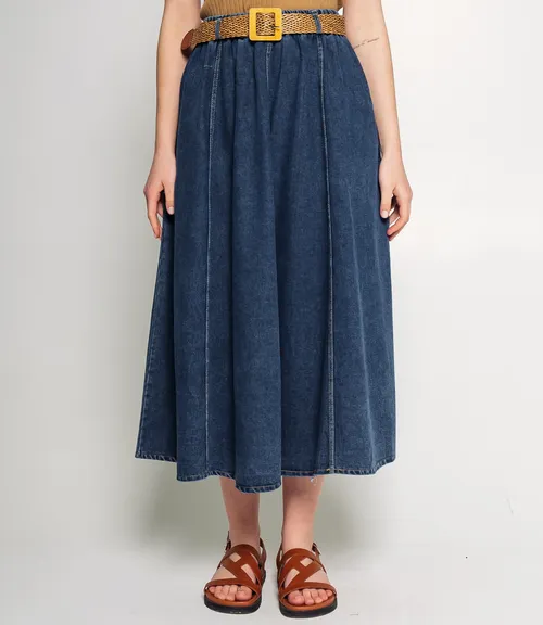 Джинсовая юбка #КТ2666 (1), синий