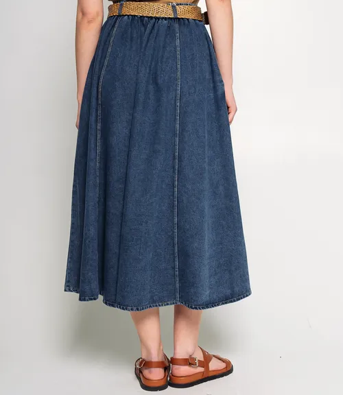 Джинсовая юбка #КТ2666 (1), синий