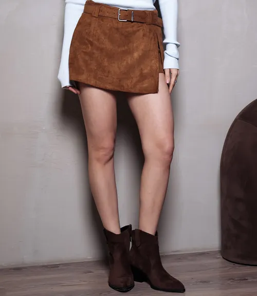 Юбка-шорты #КТ2866, шоколадный