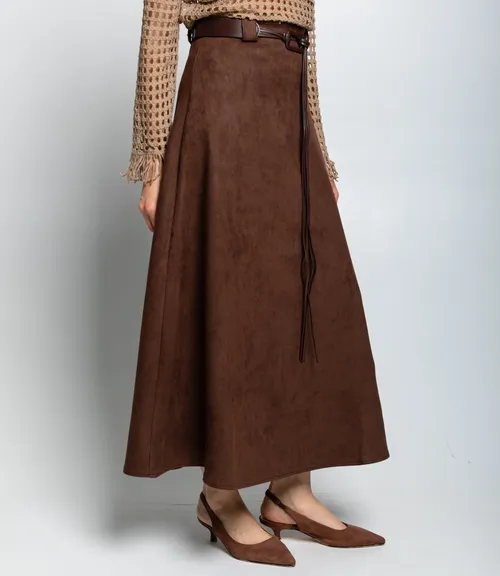 Юбка #КТ3039-2, коричневый