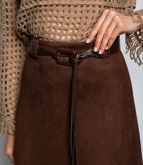 Юбка #КТ3039-2, коричневый