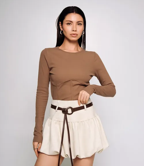 Юбка #КТ2851, светло-бежевый