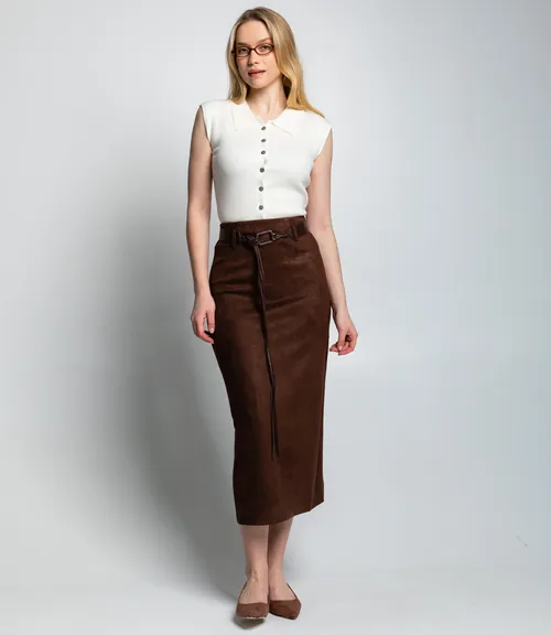 Юбка #КТ335 (1), шоколадный