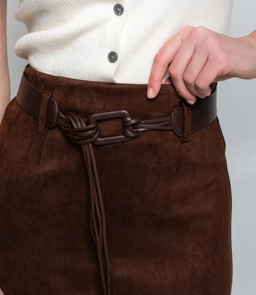 Юбка #КТ335 (1), шоколадный