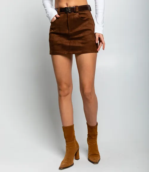Юбка #КТ2585, тёмно-коричневый