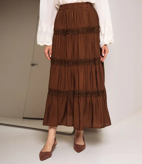 Юбка #КТ815 (9), шоколадный